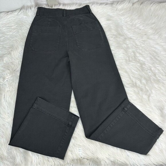 Everlane Women’s NWT Black The Wide-Leg Crop Minimalist‎ Pant Jean 0/W25/L28.5 - Picture 4 of 12